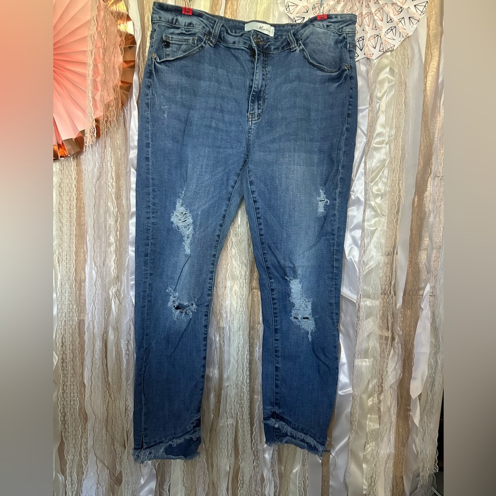 #29 Kancan XL Distressed Frayed Double Cuffs SUPER CUTE